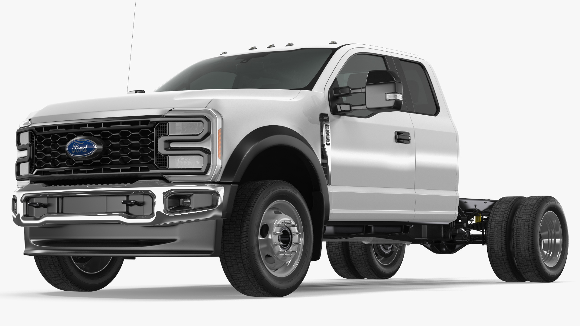 3D model Super Duty F550 2023 Ford Long Cab Rigged for Cinema 4D