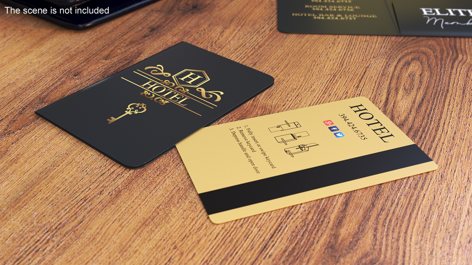 3D model Hotel Card Key Black