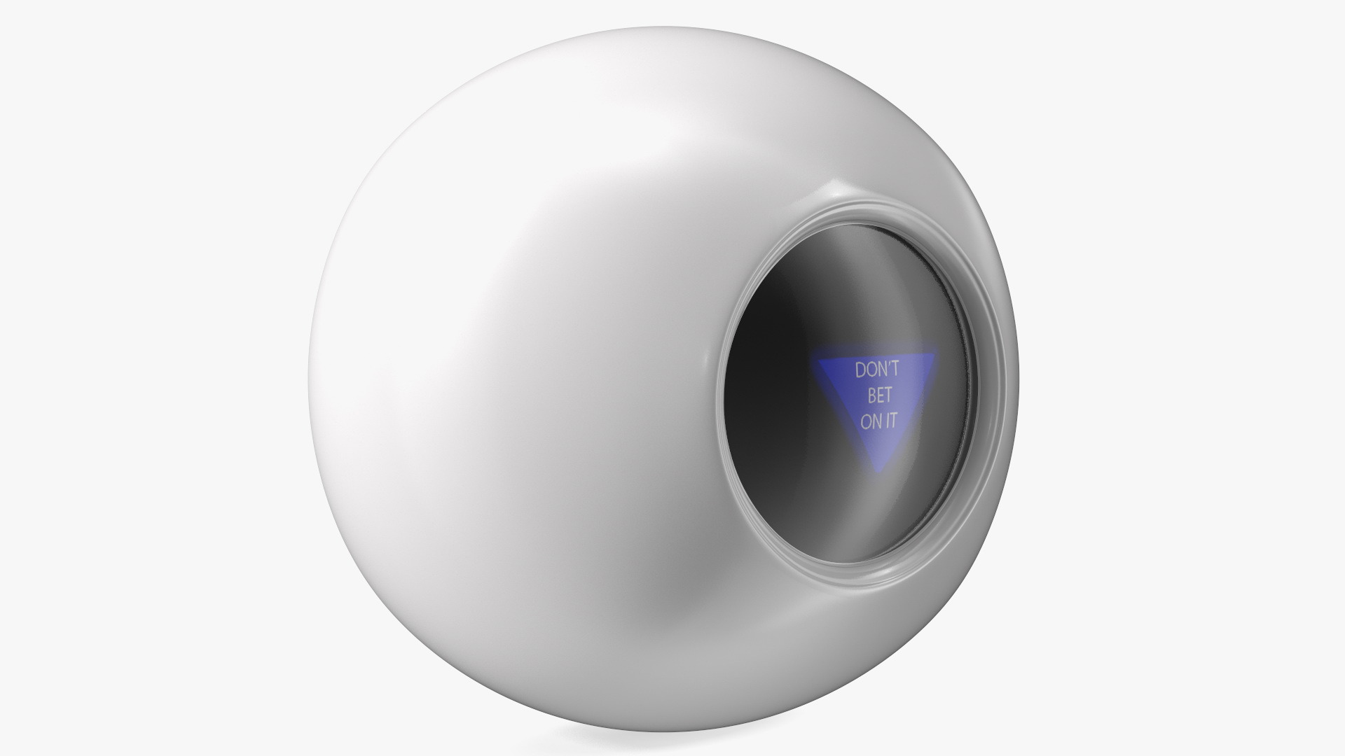 3D White Magic 8 Ball model