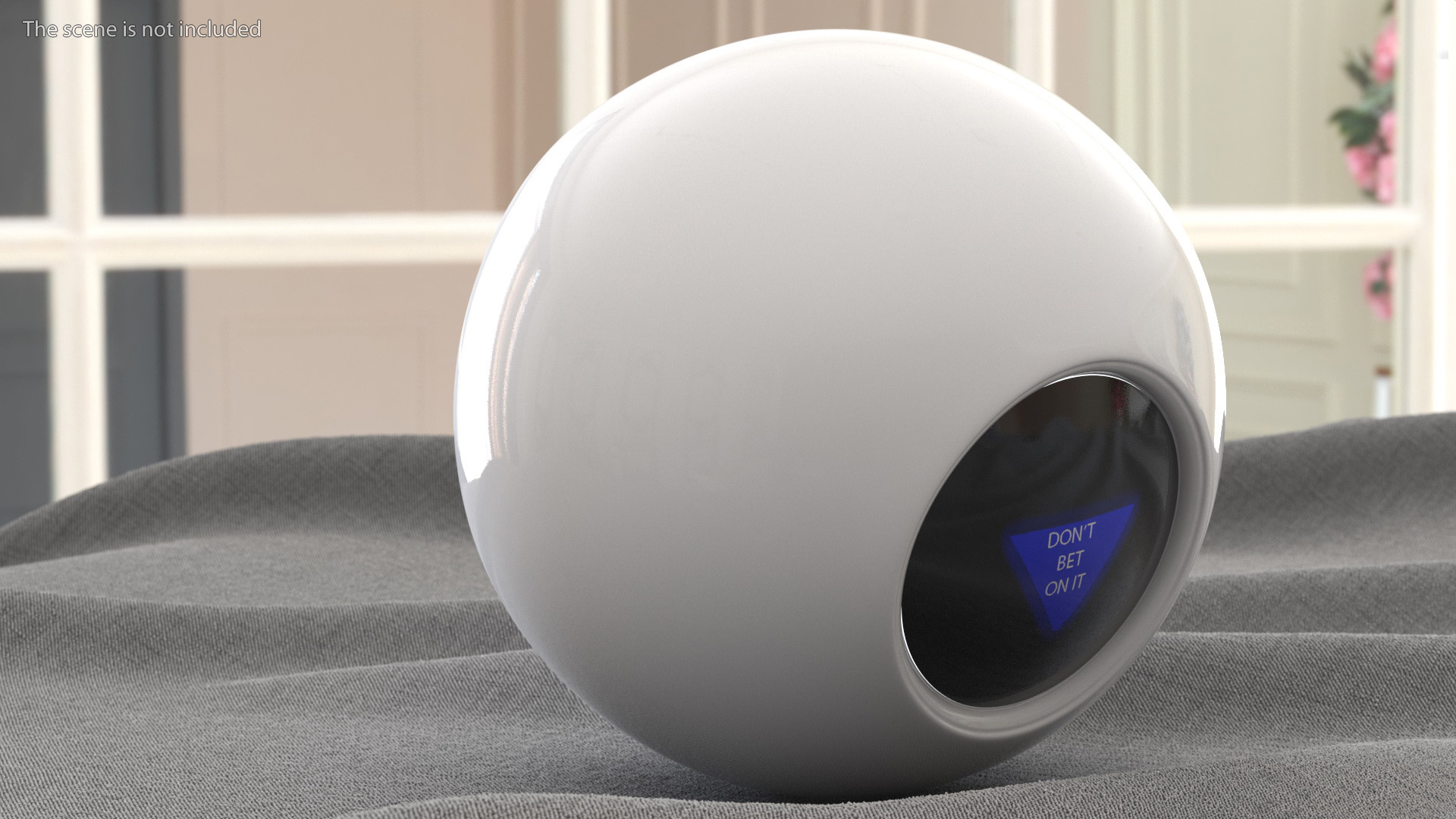 3D White Magic 8 Ball model