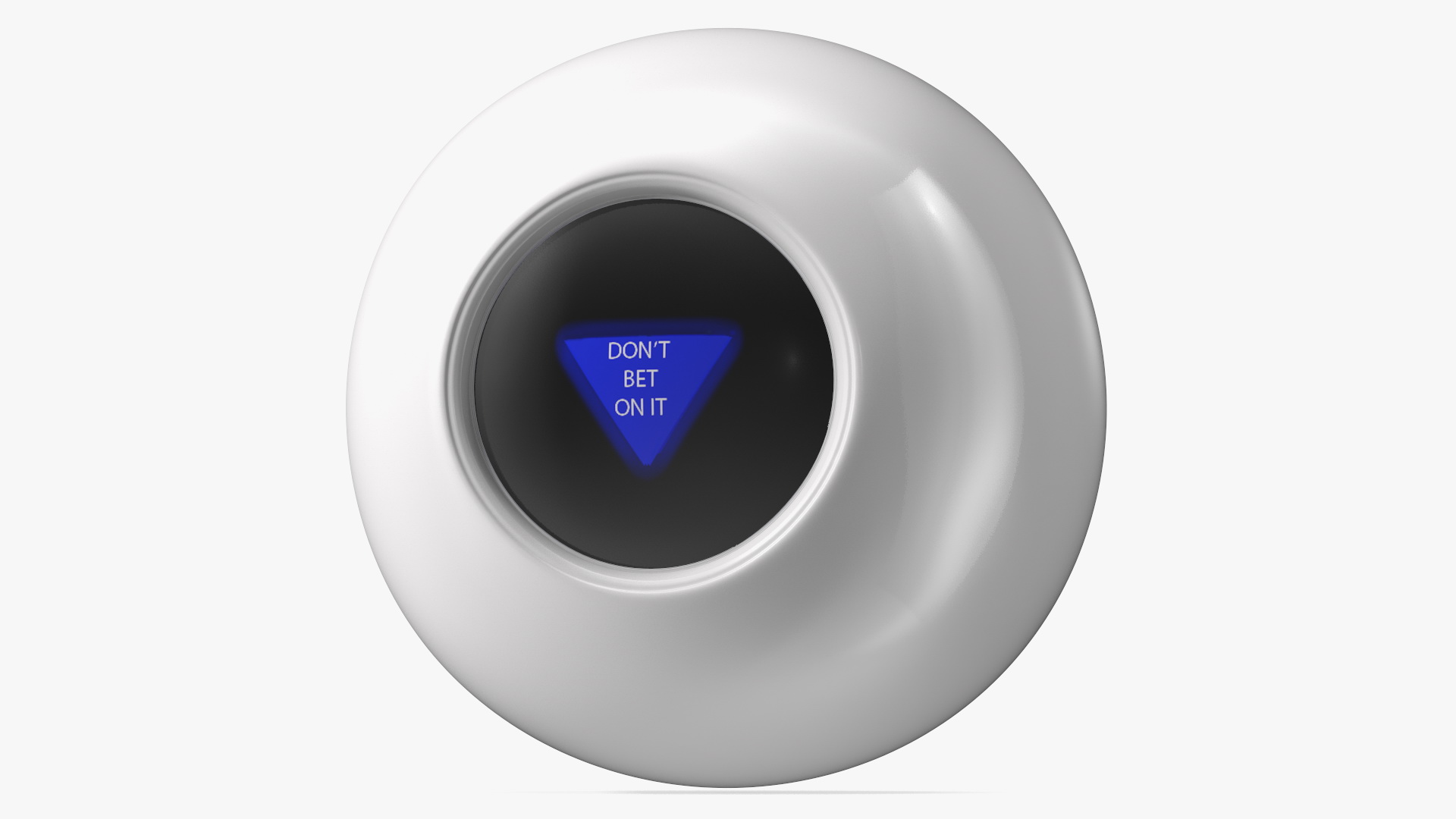 3D White Magic 8 Ball model