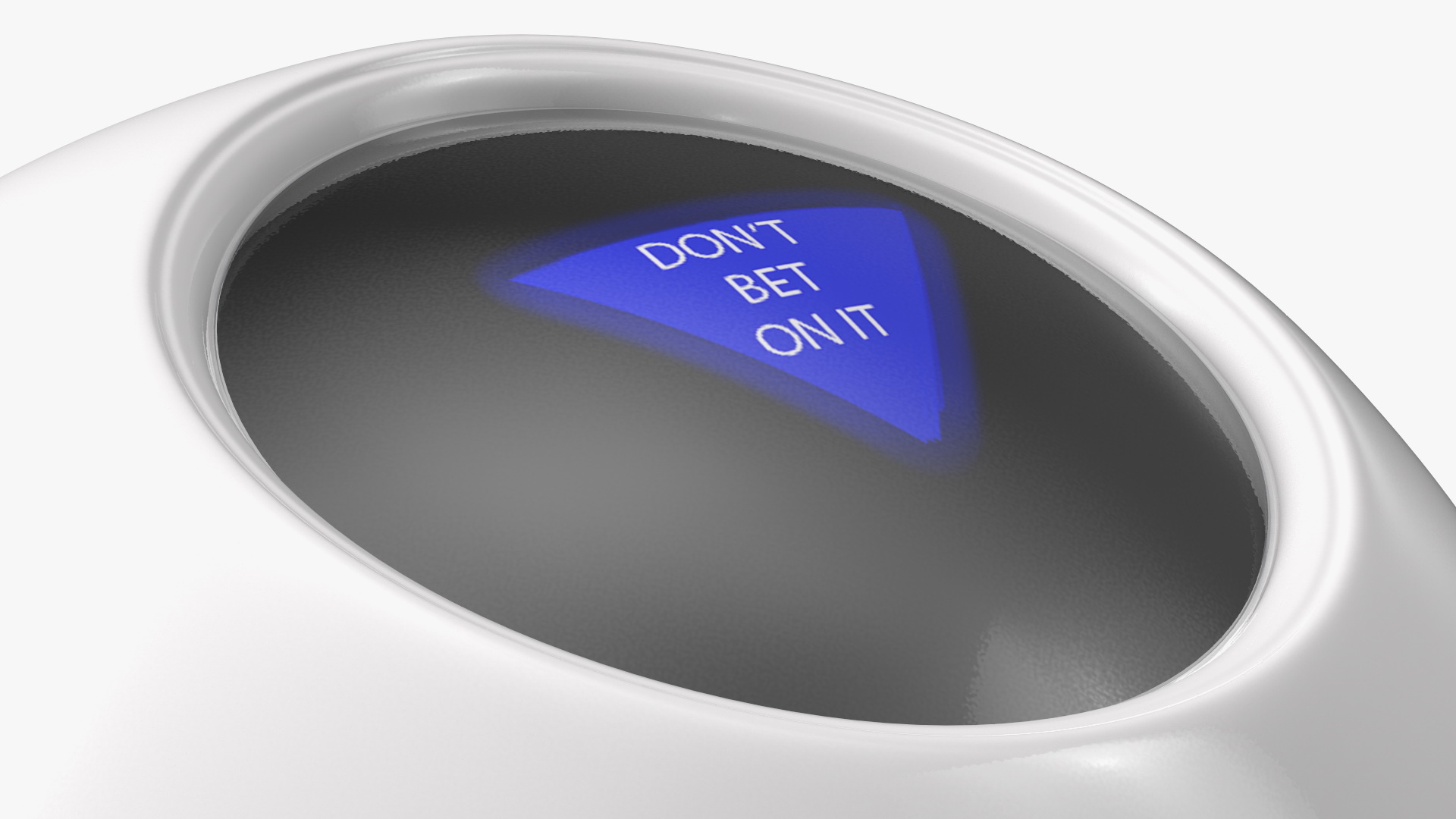 3D White Magic 8 Ball model