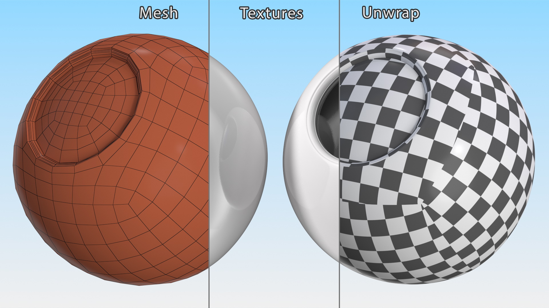 3D White Magic 8 Ball model