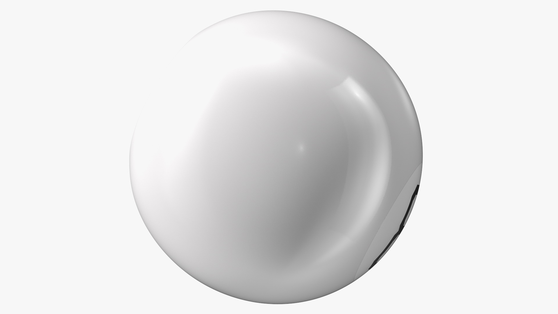 3D White Magic 8 Ball model