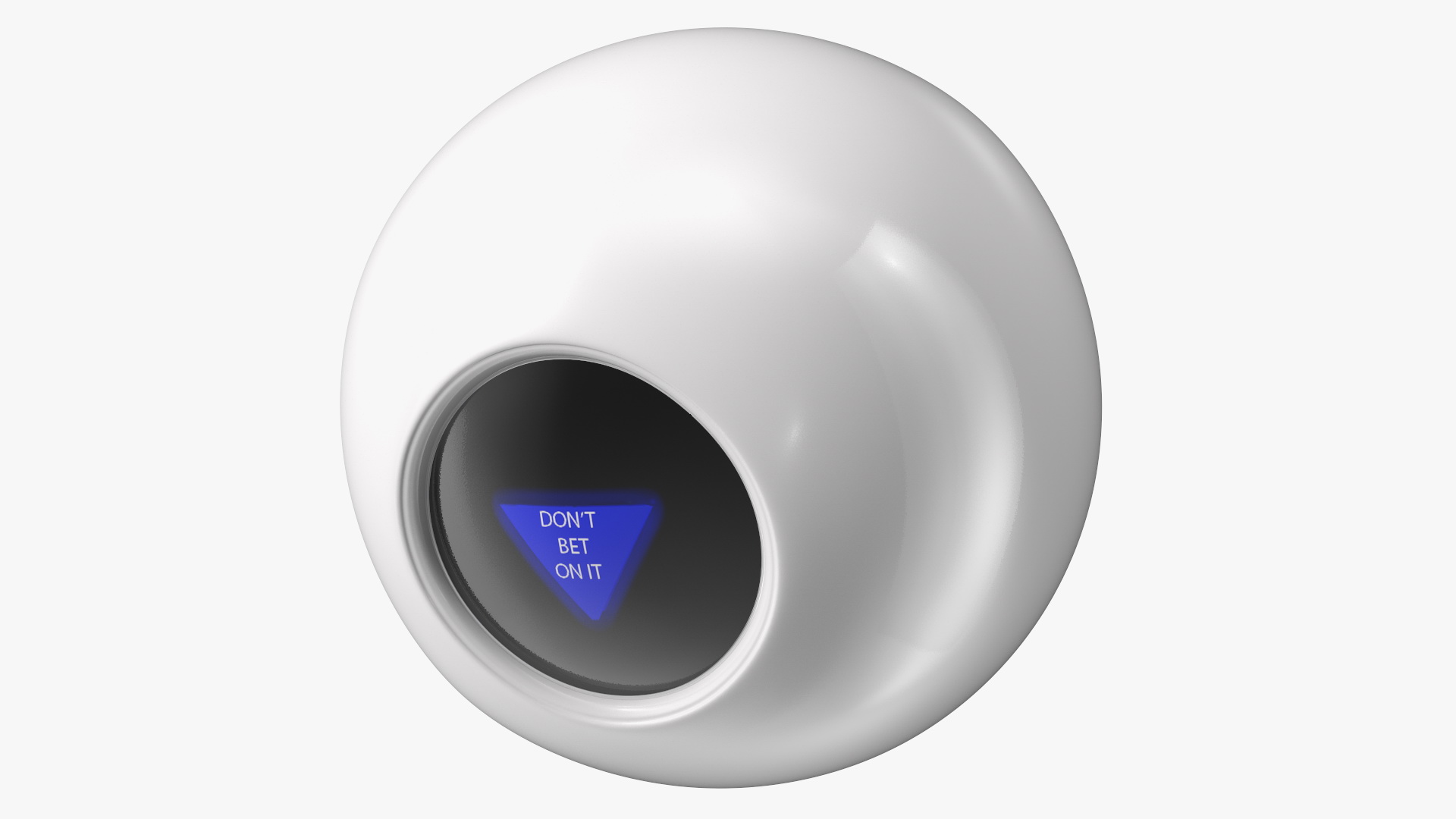 3D White Magic 8 Ball model