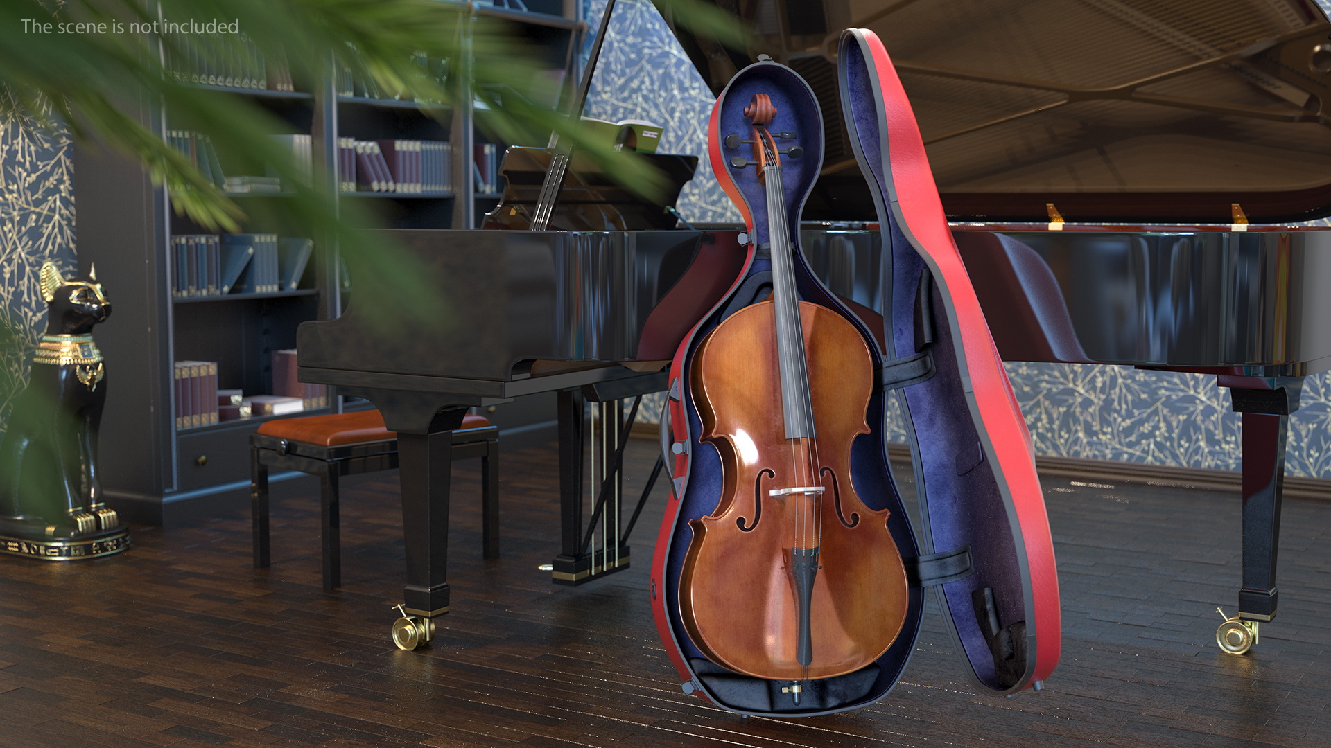 3D model Cello Red Shell Case