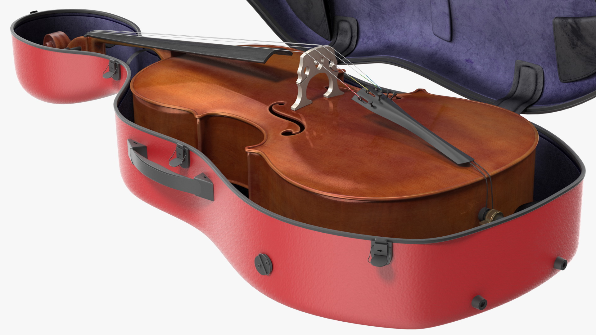 3D model Cello Red Shell Case