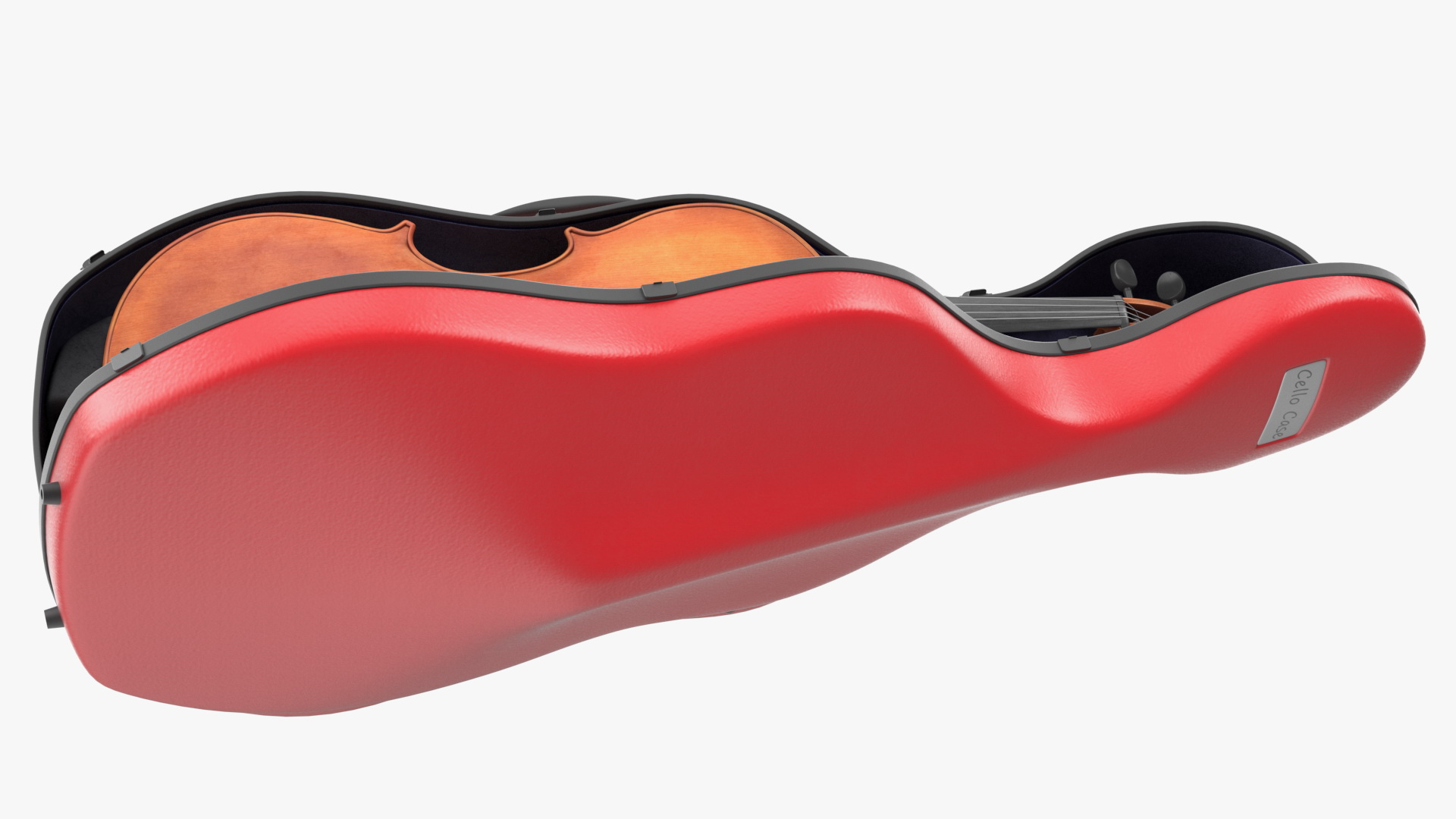 3D model Cello Red Shell Case