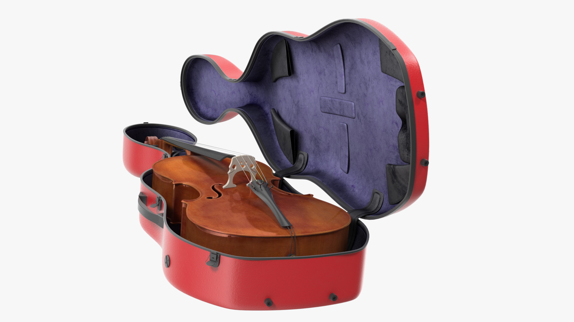 3D model Cello Red Shell Case