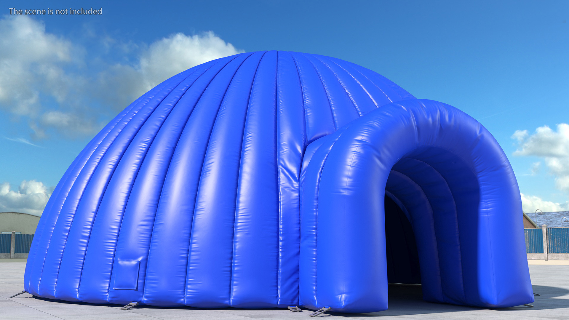 Outdoor Inflatable Igloo Tent Open Blue 3D model