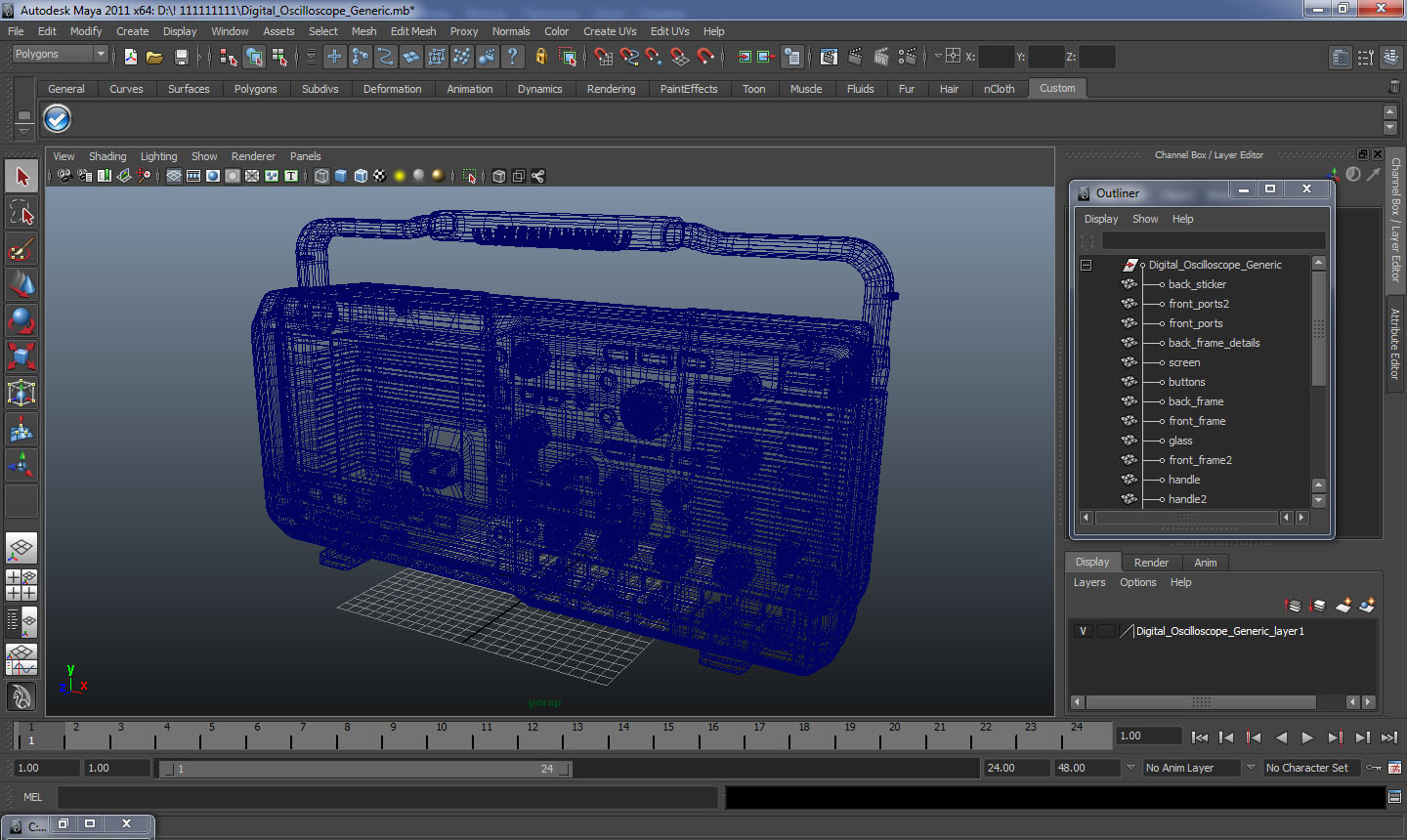 3D Digital Oscilloscope Generic model