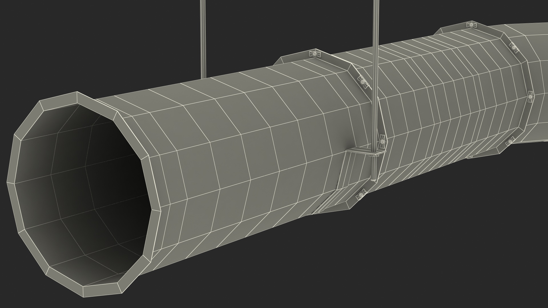 3D Ventilation Shaft Pipe System Set model