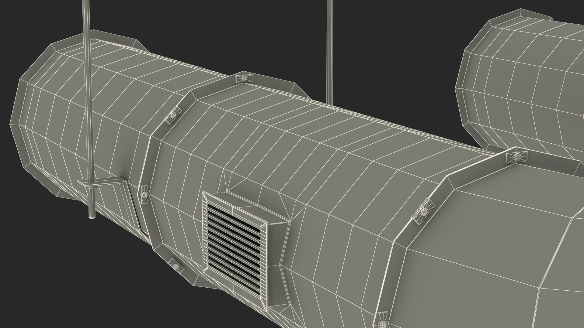 3D Ventilation Shaft Pipe System Set model