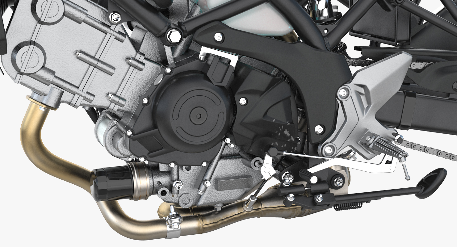 Sport Bike Engine 3D