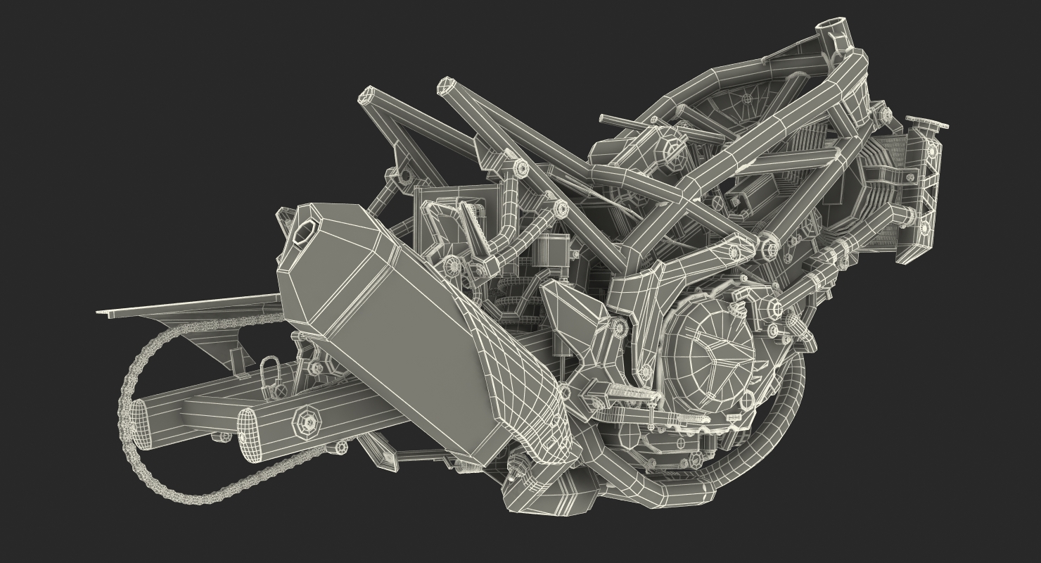 Sport Bike Engine 3D