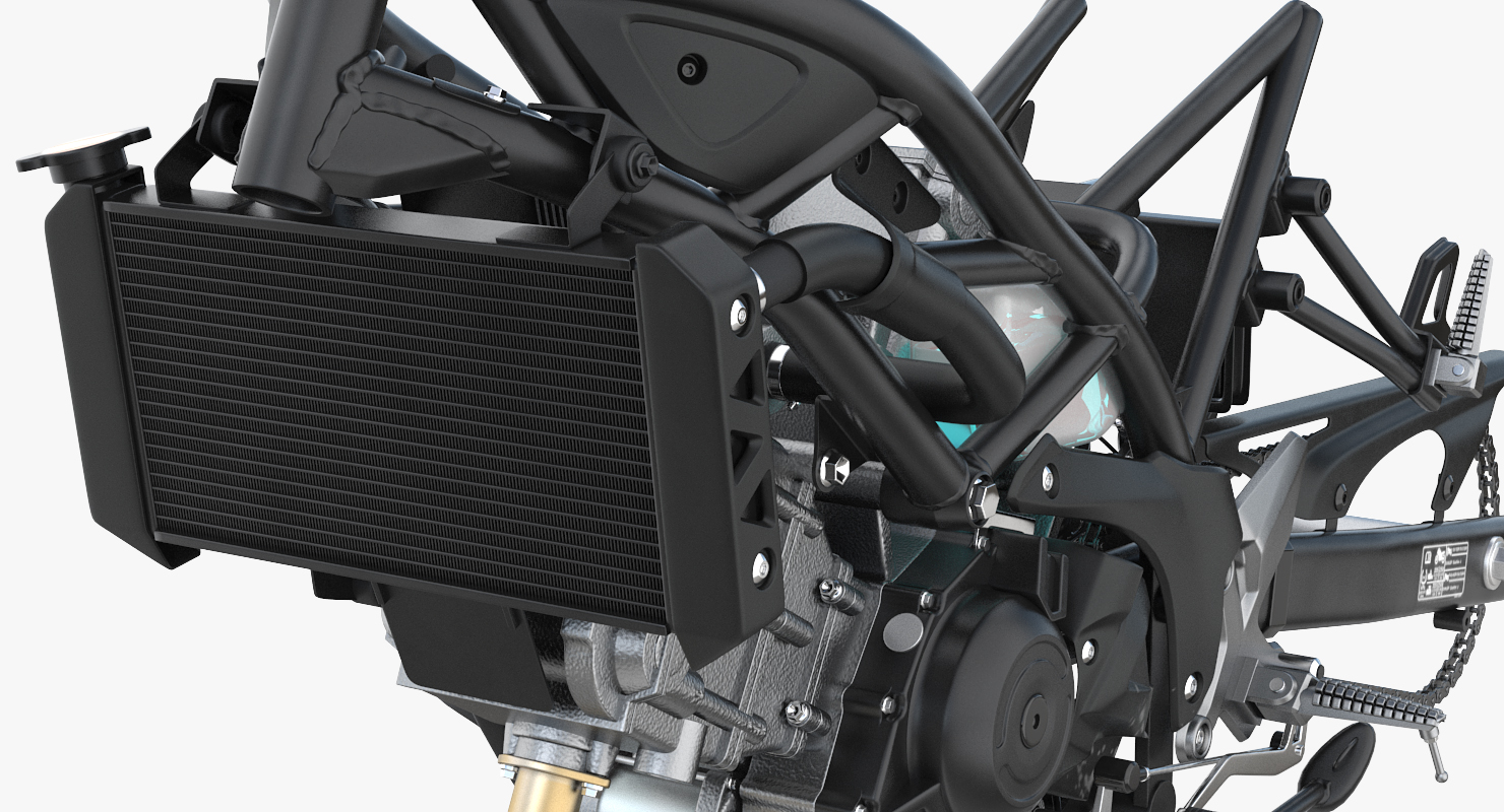 Sport Bike Engine 3D