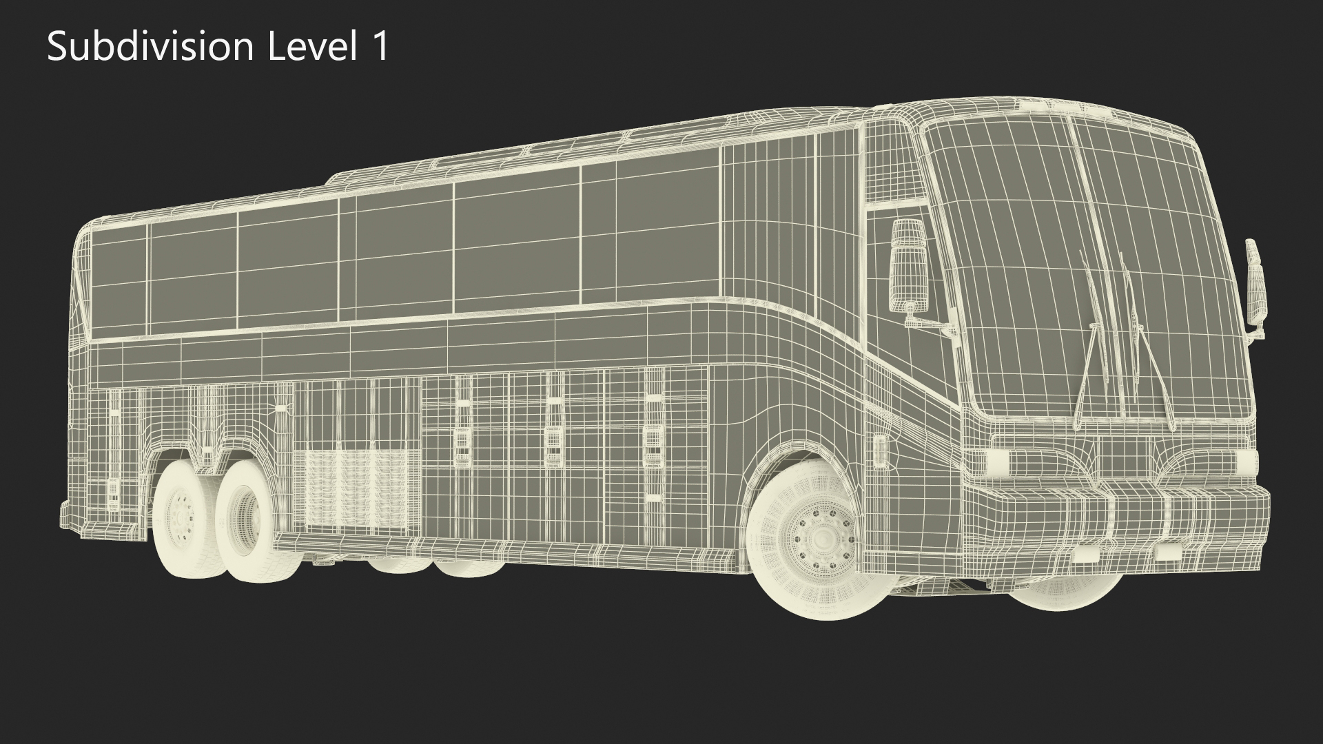 Charter Bus Rigged for Cinema 4D 3D