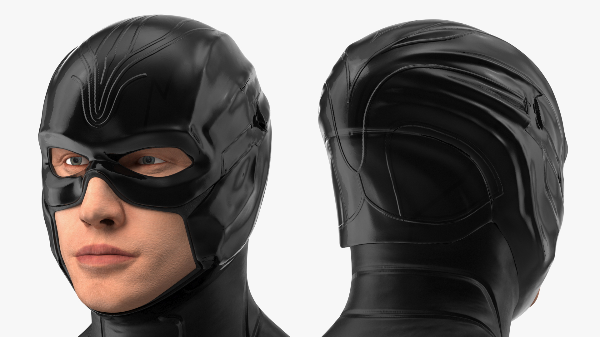 3D Black Suit Superhero Rigged for Cinema 4D