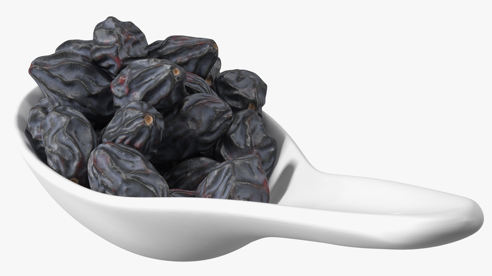 Black Raisins in a Spoon 3D model