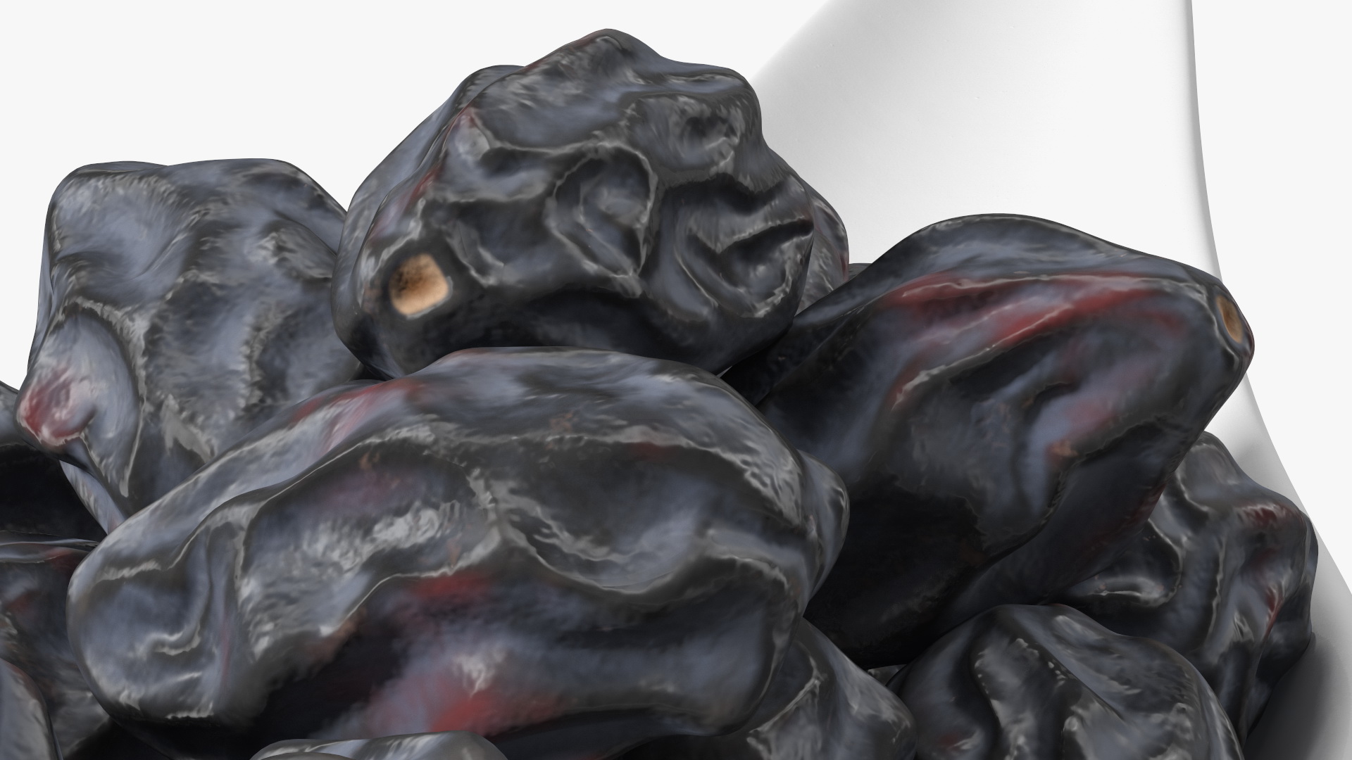 Black Raisins in a Spoon 3D model