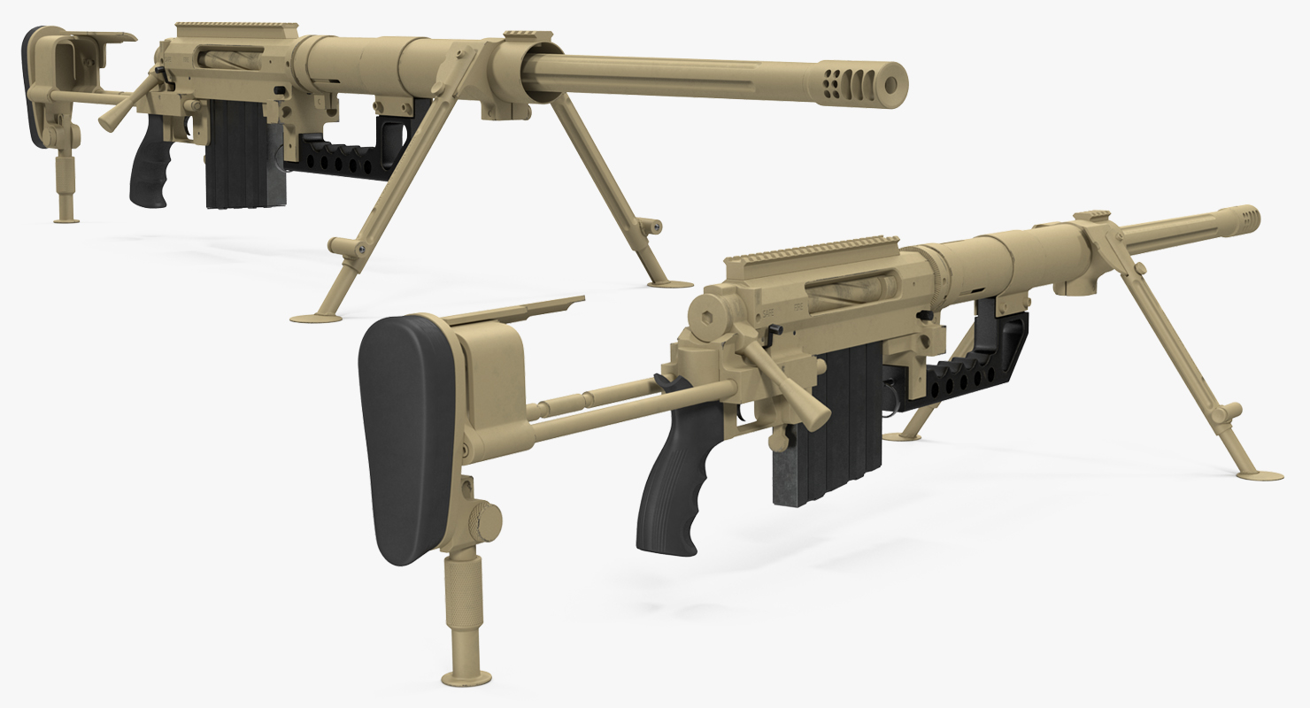 3D Long Range Rifle CheyTac M200 Desert