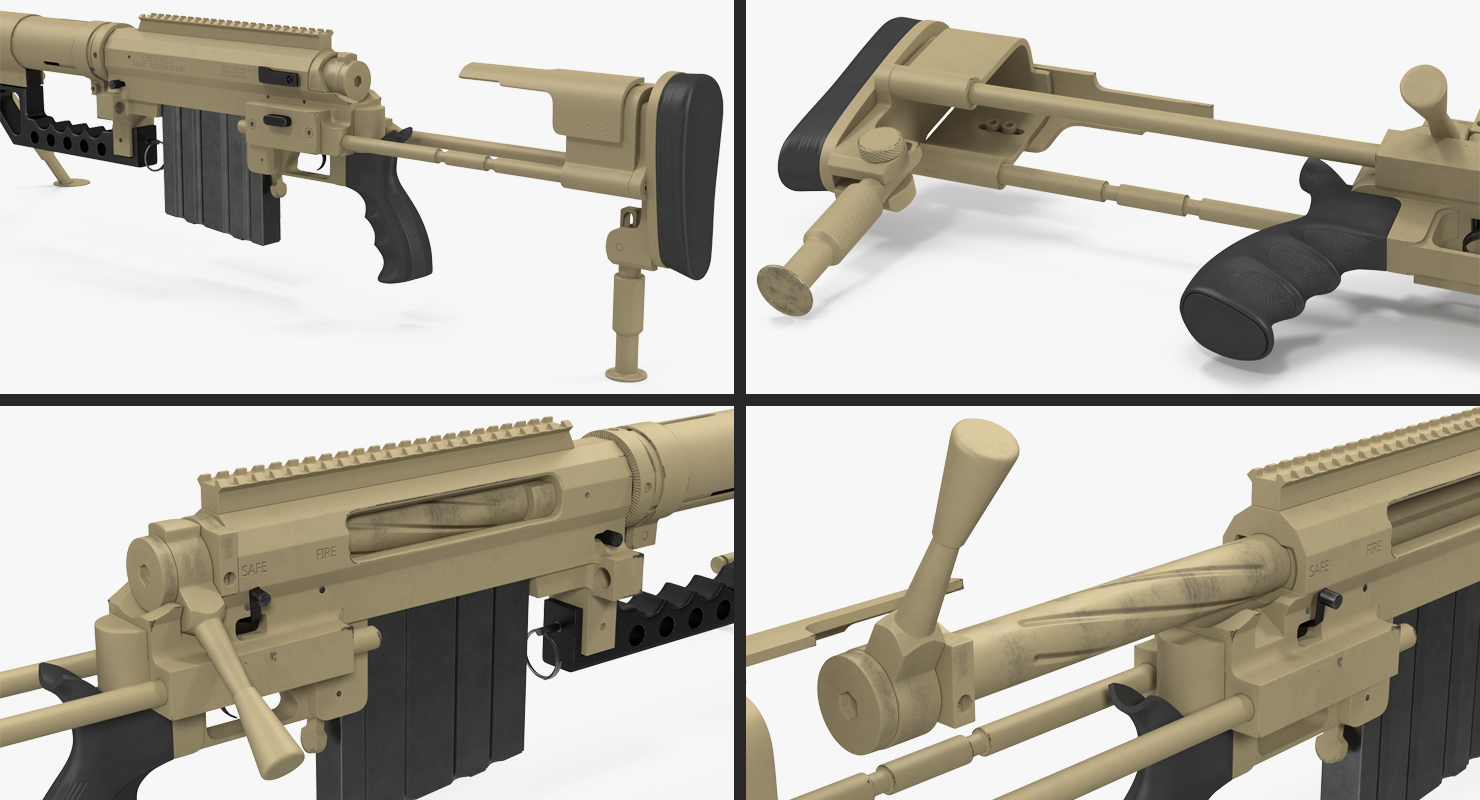 3D Long Range Rifle CheyTac M200 Desert