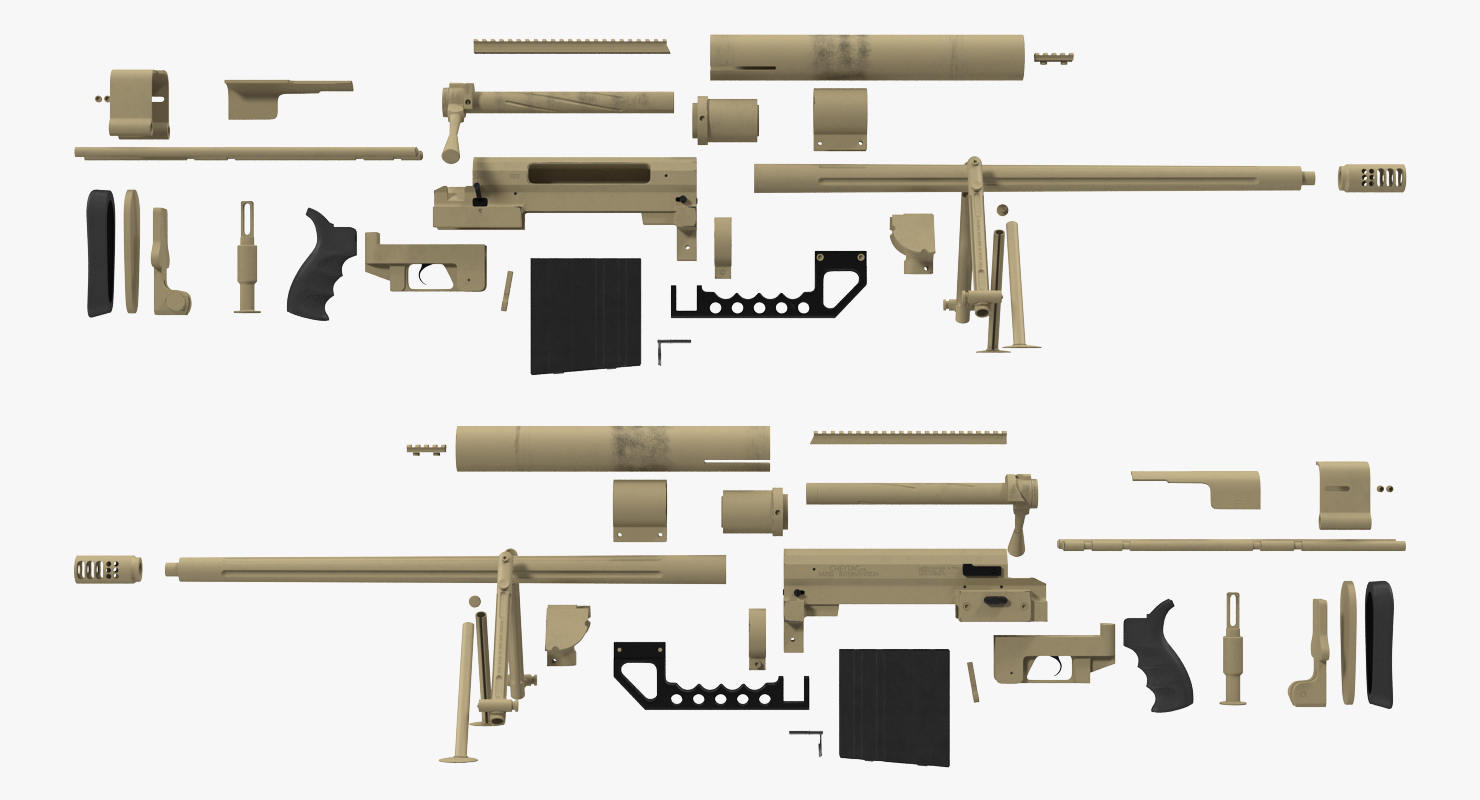 3D Long Range Rifle CheyTac M200 Desert