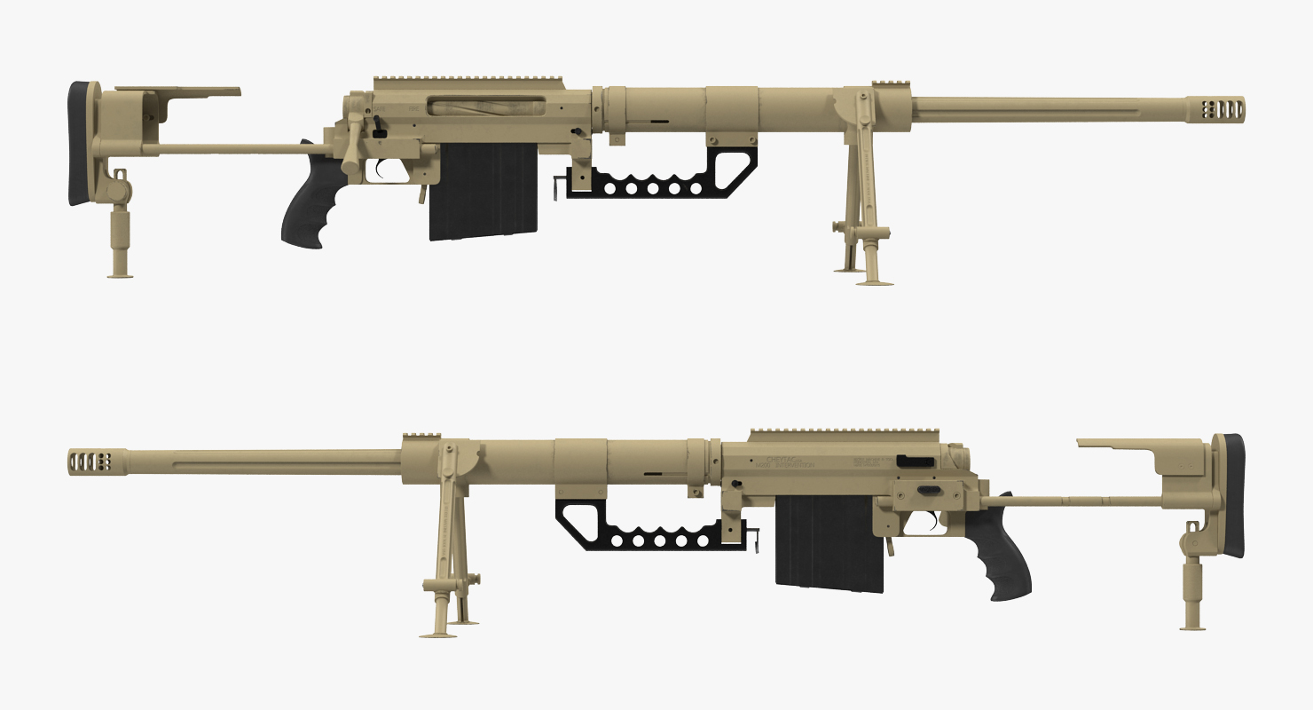 3D Long Range Rifle CheyTac M200 Desert