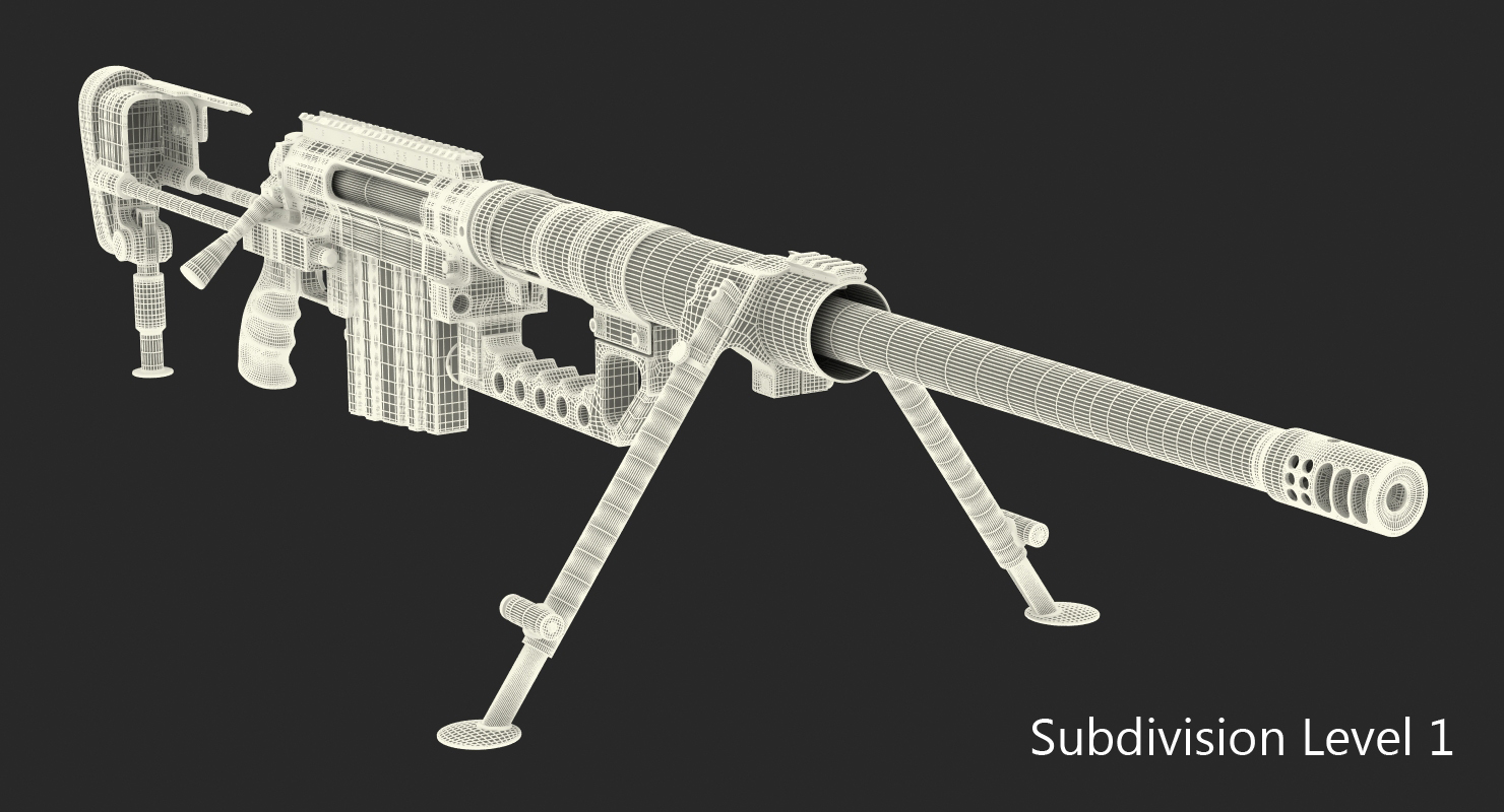 3D Long Range Rifle CheyTac M200 Desert