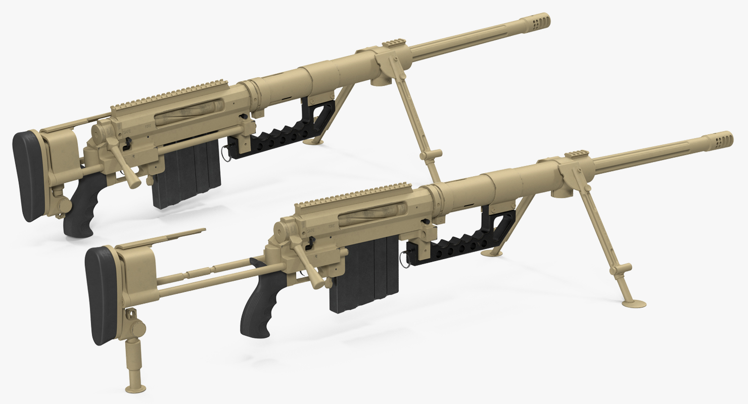 3D Long Range Rifle CheyTac M200 Desert