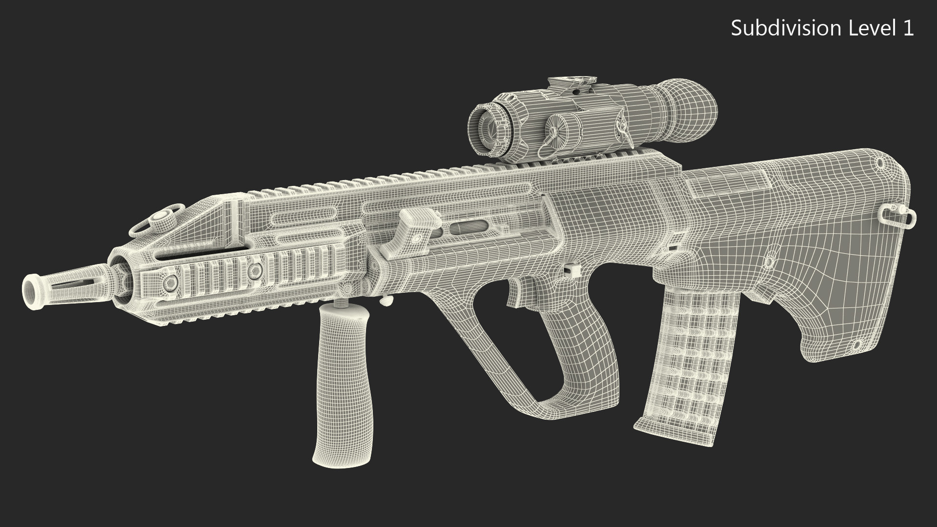 3D Bullpup Steyr AUG with Thermal Scope Trijicon M300W