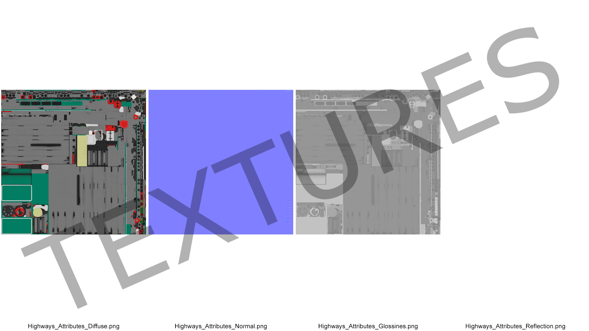 3D Highway Road Signs and Attributes model