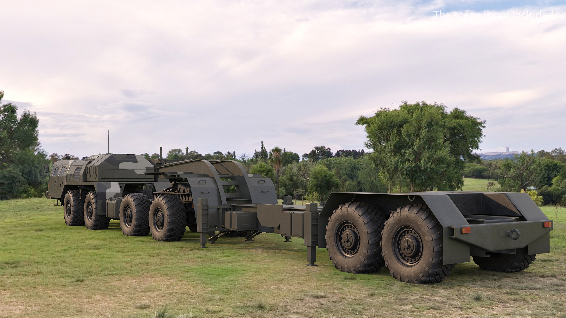 3D MAZ 74106 with Trailer Camouflage model