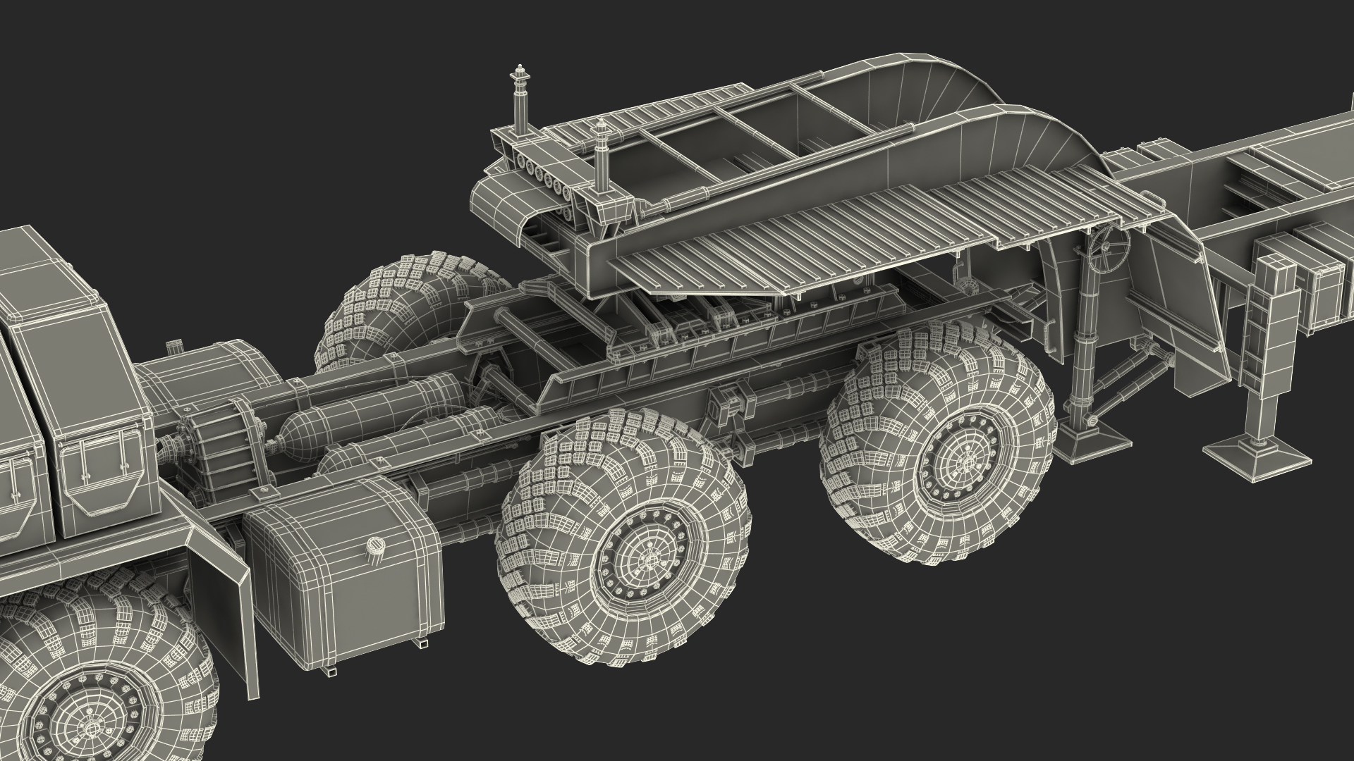 3D MAZ 74106 with Trailer Camouflage model