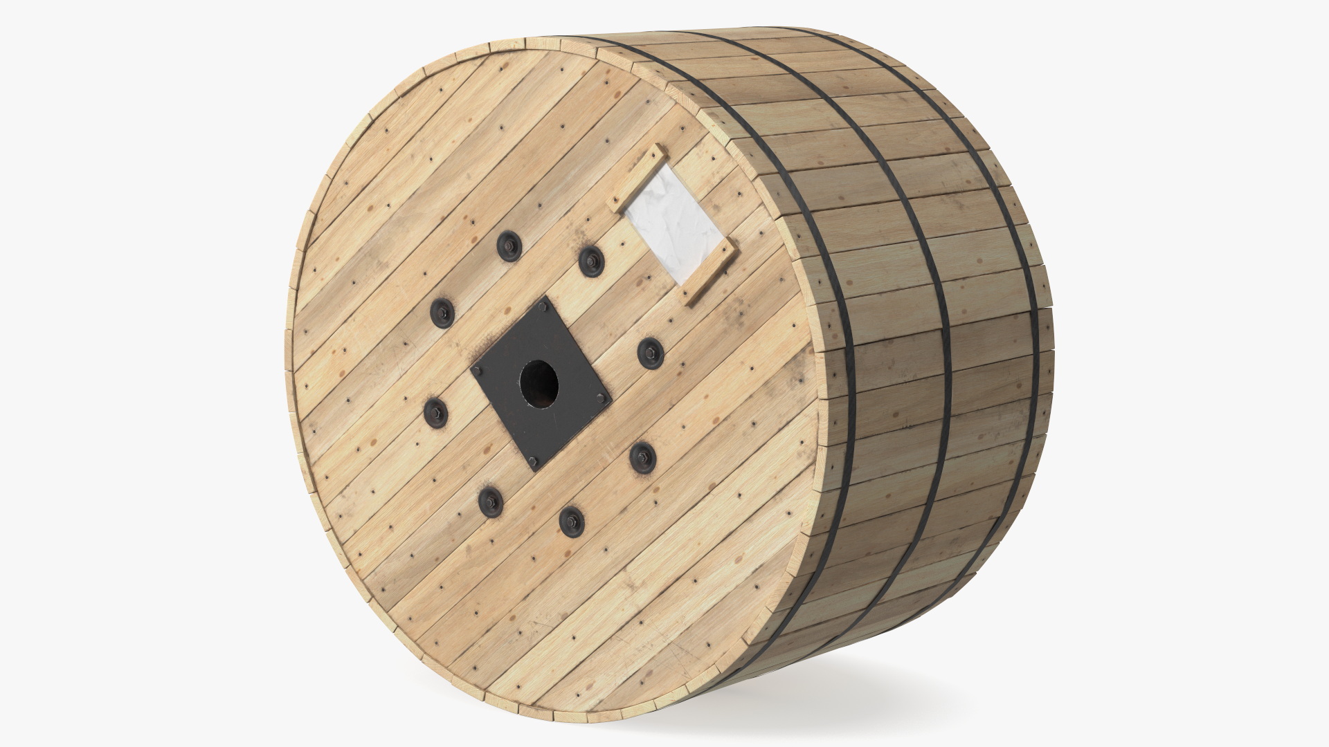 Wooden Cable Reel 3D