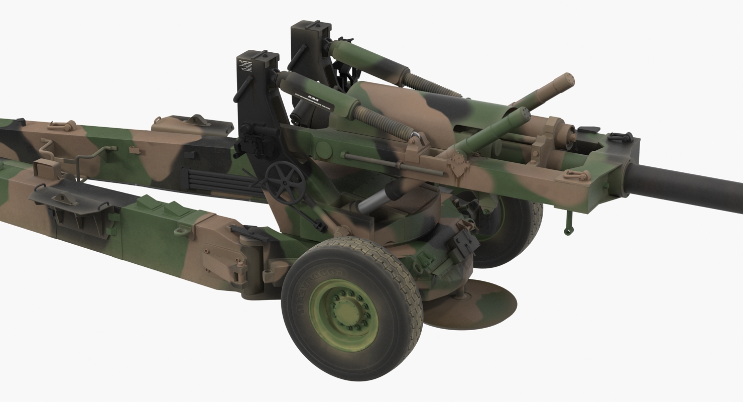 Towed Howitzer M198 3D model