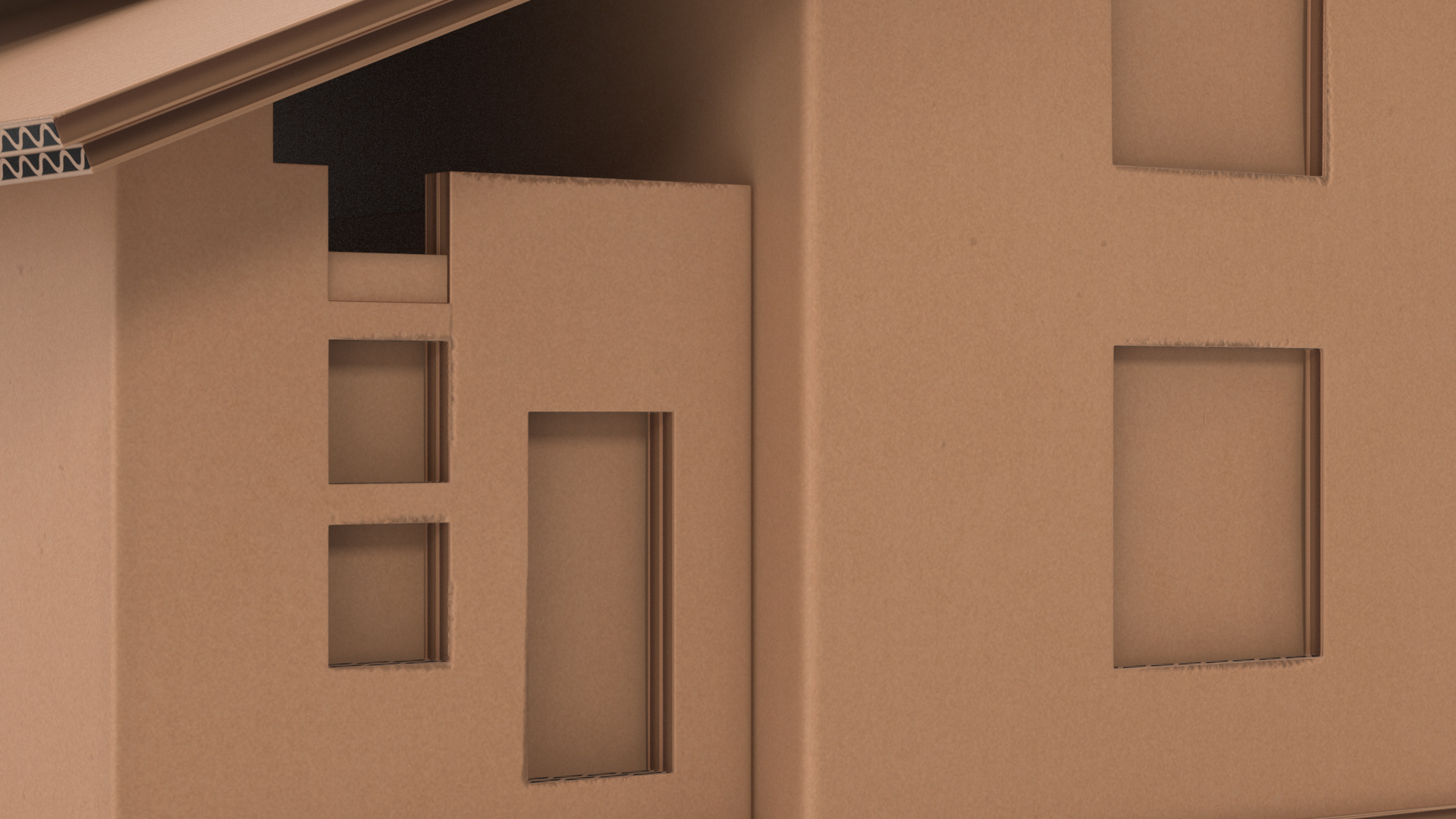 3D Cardboard House Replica model