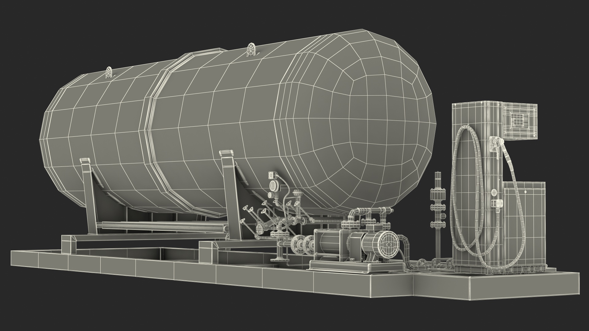 3D LNG Mobile Refueling Station model