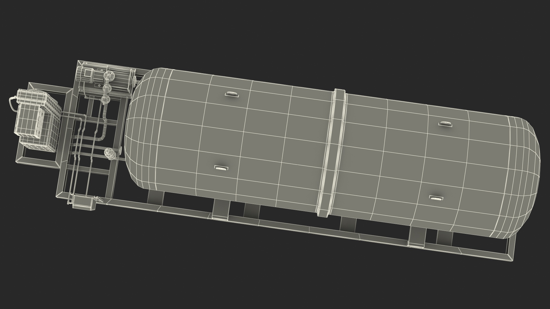 3D LNG Mobile Refueling Station model