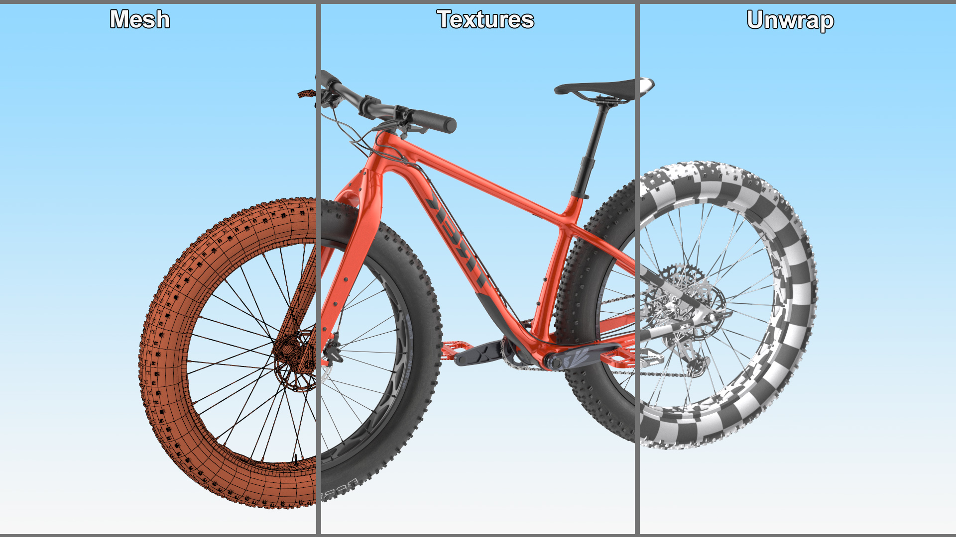 3D model Trek Farley Bike Red