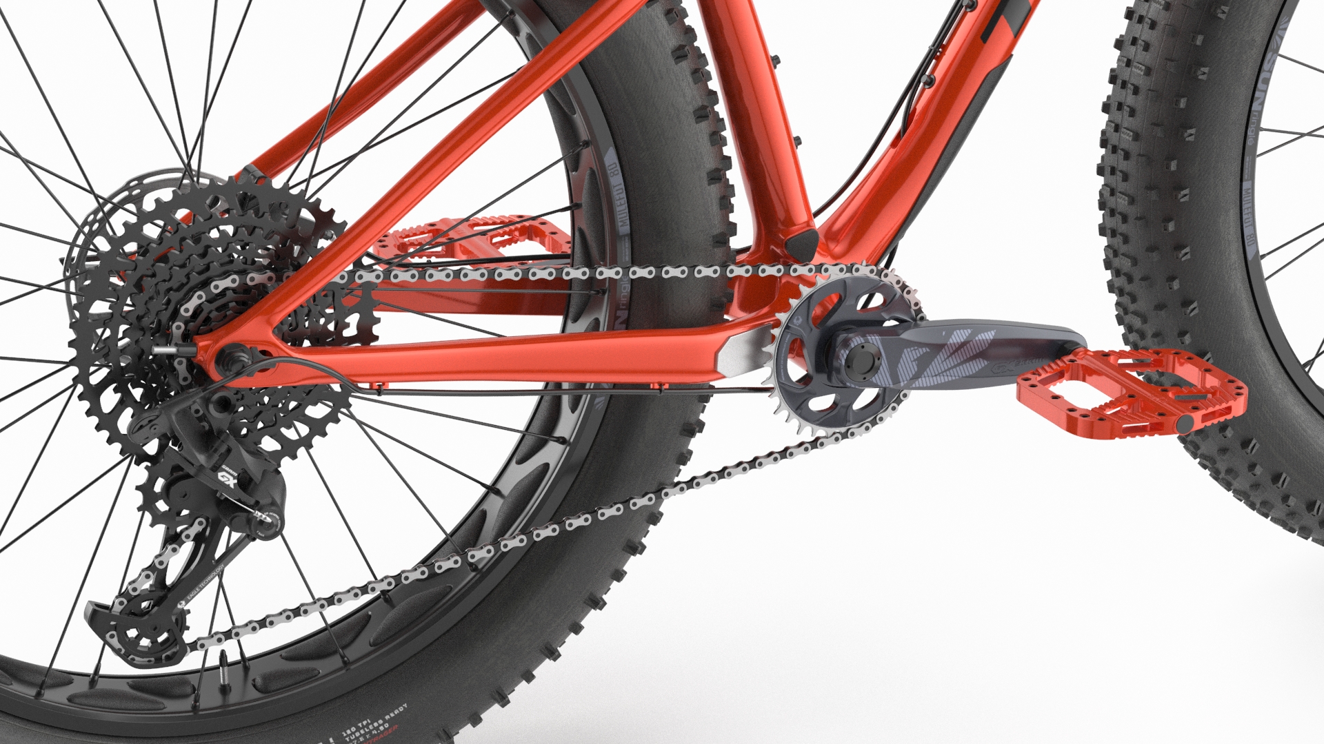 3D model Trek Farley Bike Red