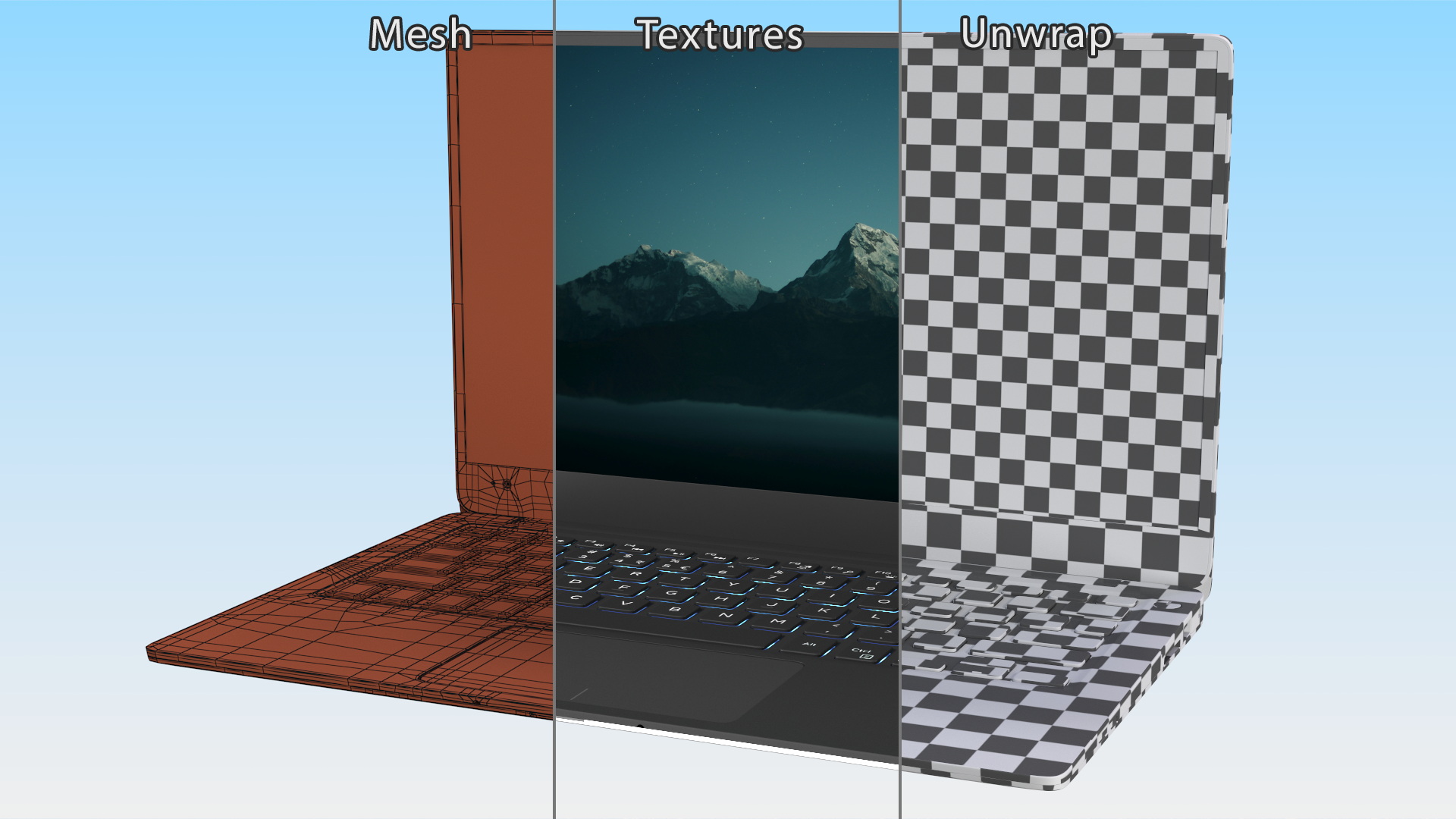 3D Realistic Laptop