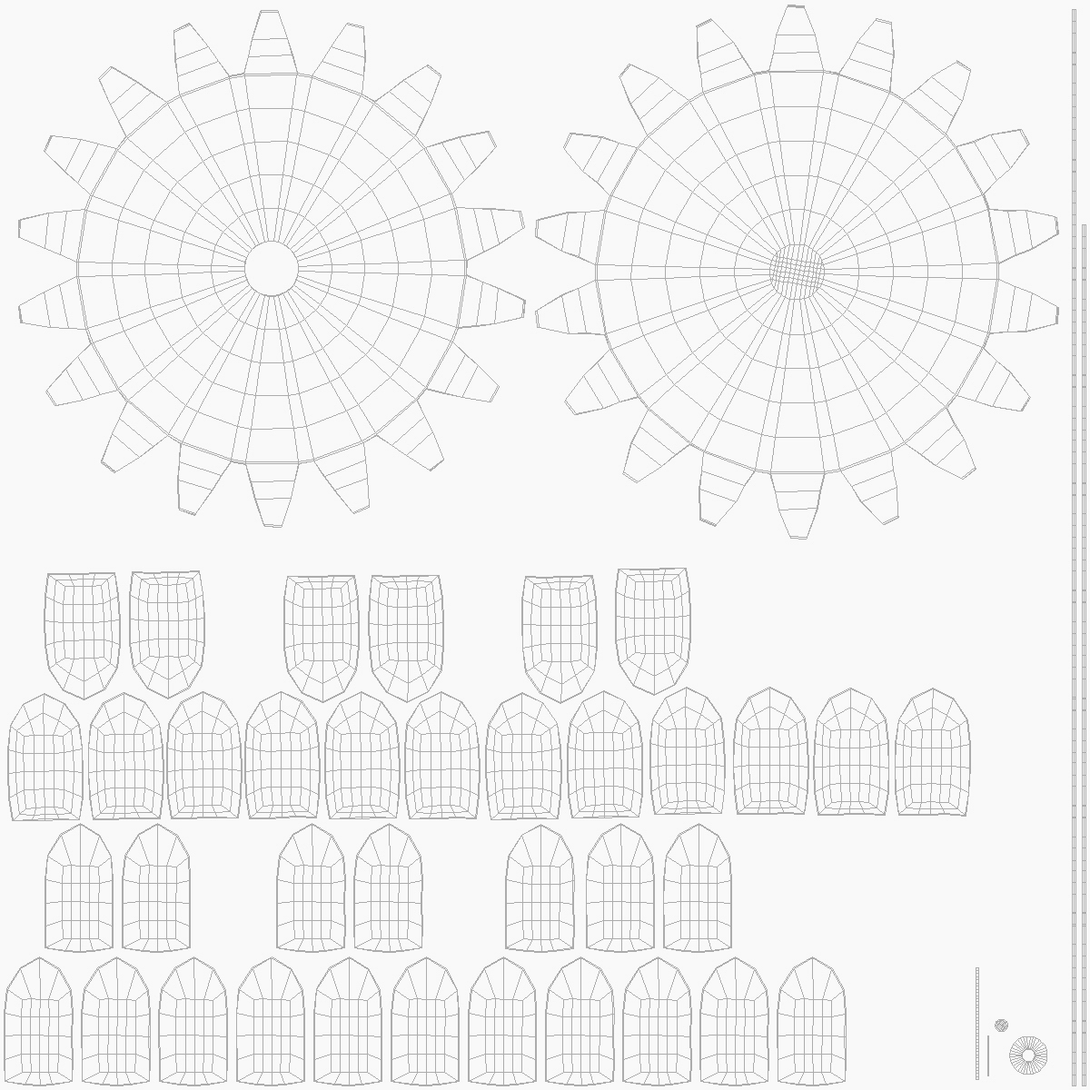 Nail Display Sunflower Shaped 3D model