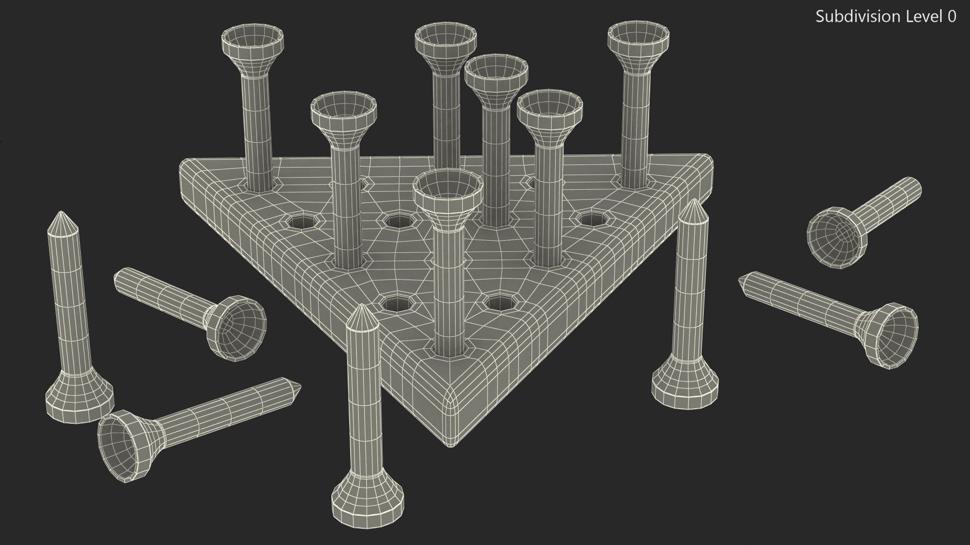 3D model Peg Game Played