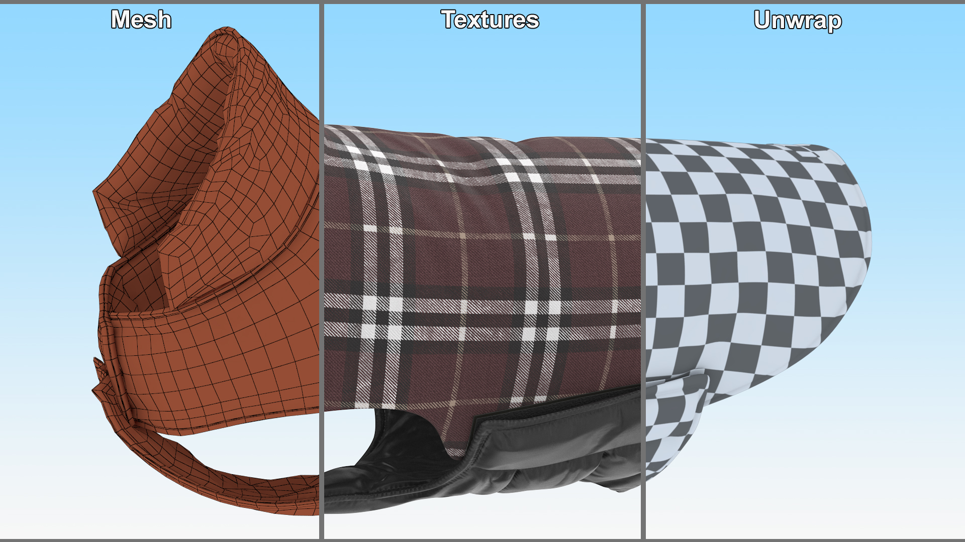 Dog Coat Brown 3D model