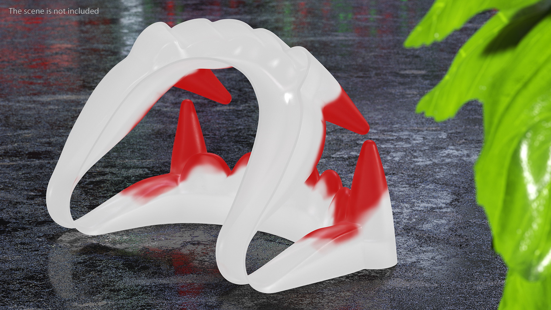 3D model Plastic Vampire Teeth Red