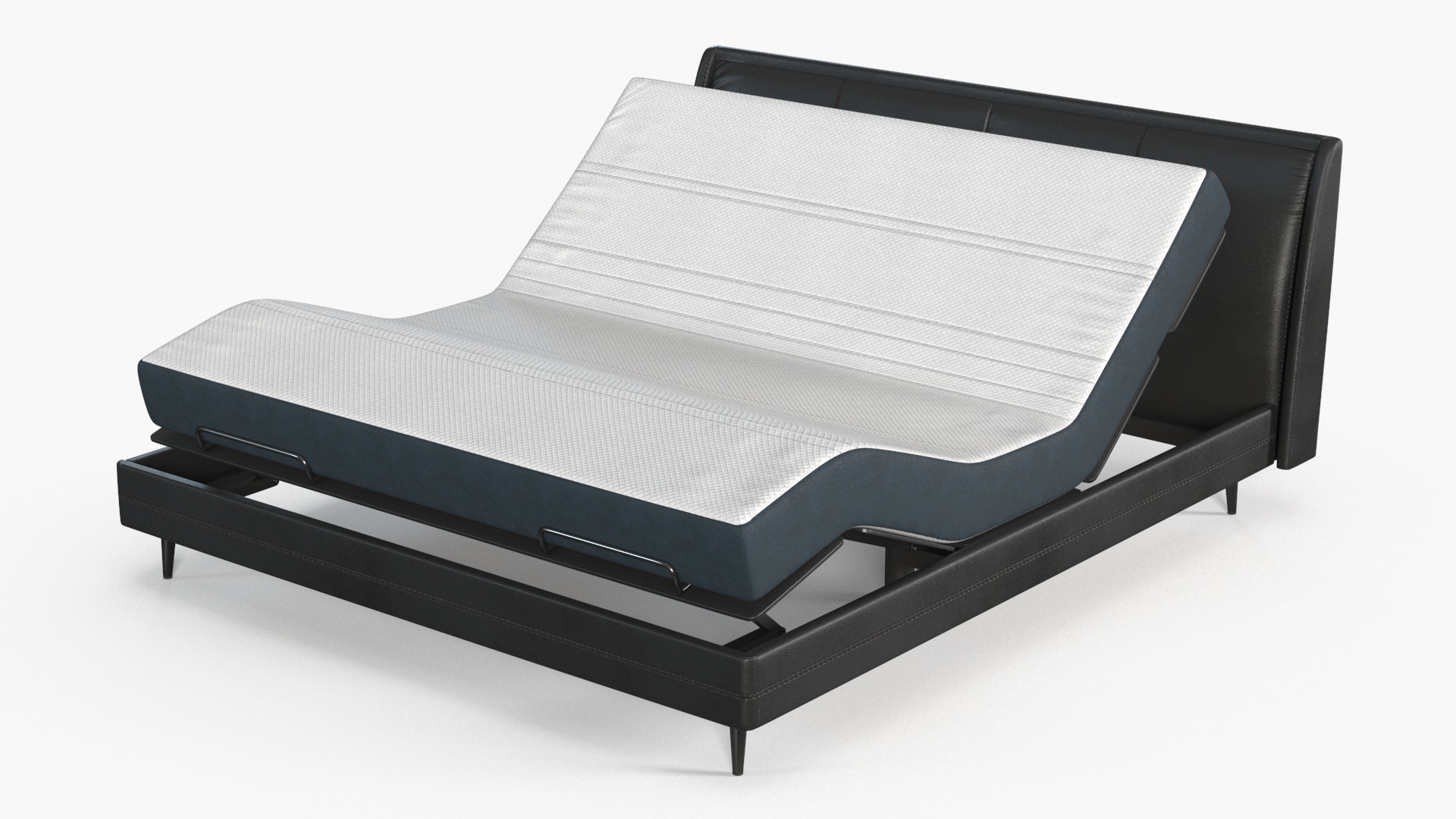 3D Smart Bed Black Curved Mattress