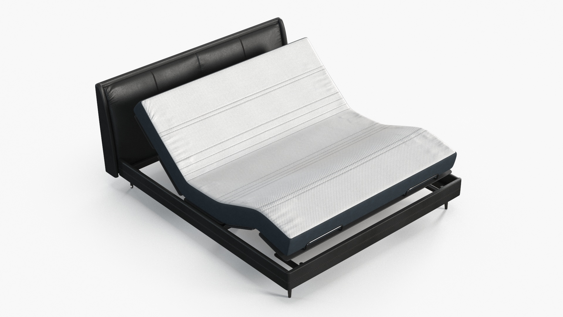 3D Smart Bed Black Curved Mattress