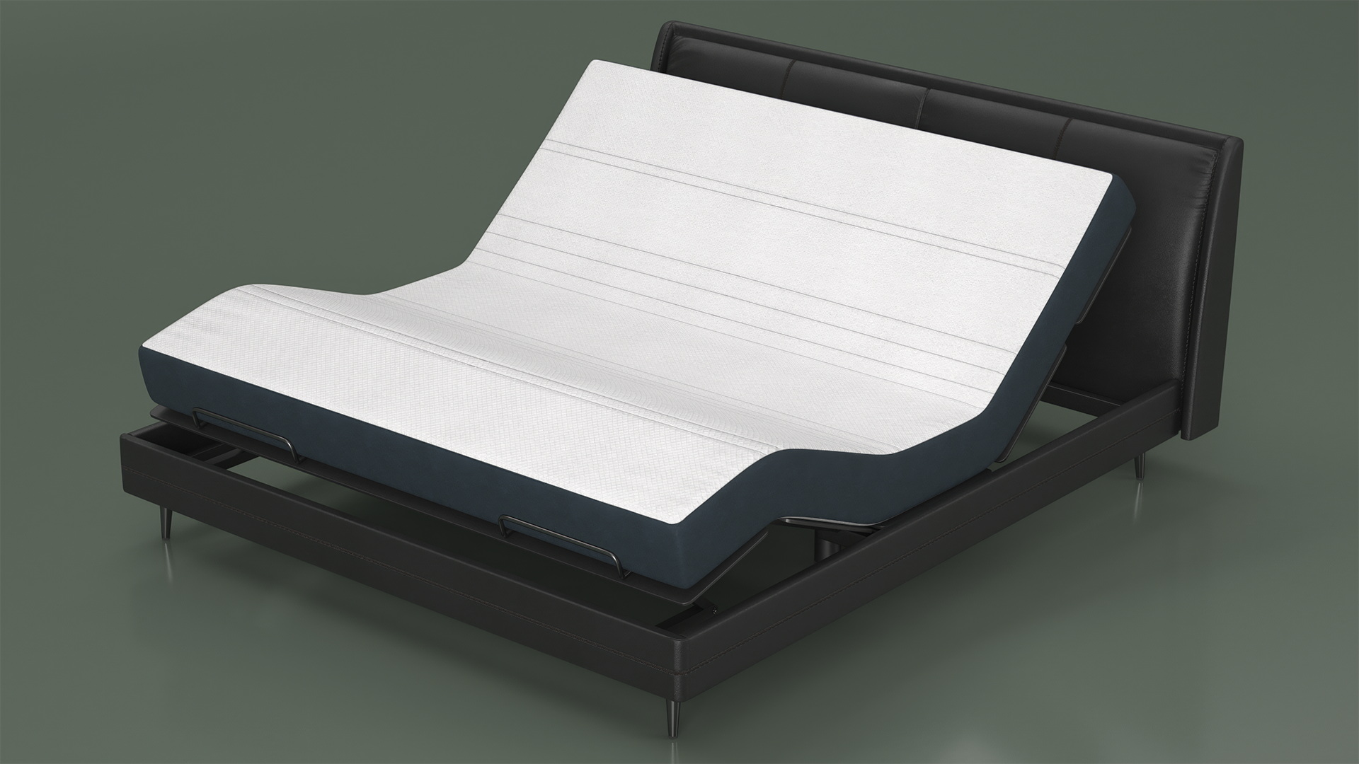 3D Smart Bed Black Curved Mattress