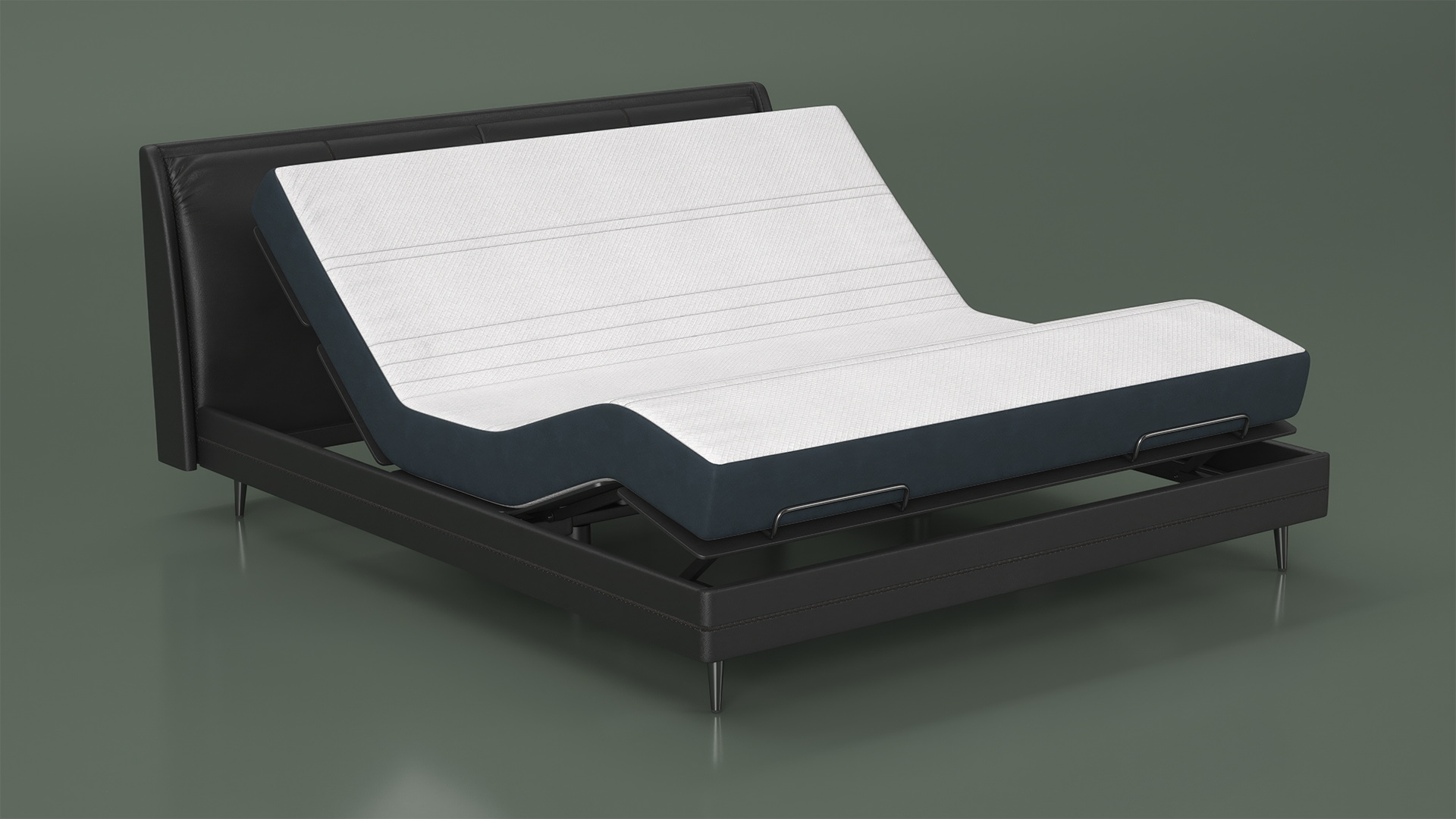 3D Smart Bed Black Curved Mattress